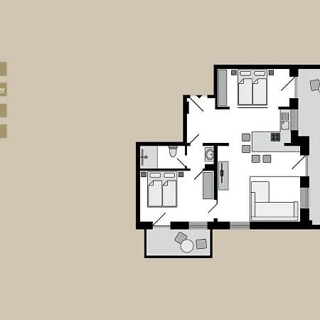 Strandvillen - Mit Meerblick, 2 Schlafzimmern Und Balkon Sv-008 Appartement